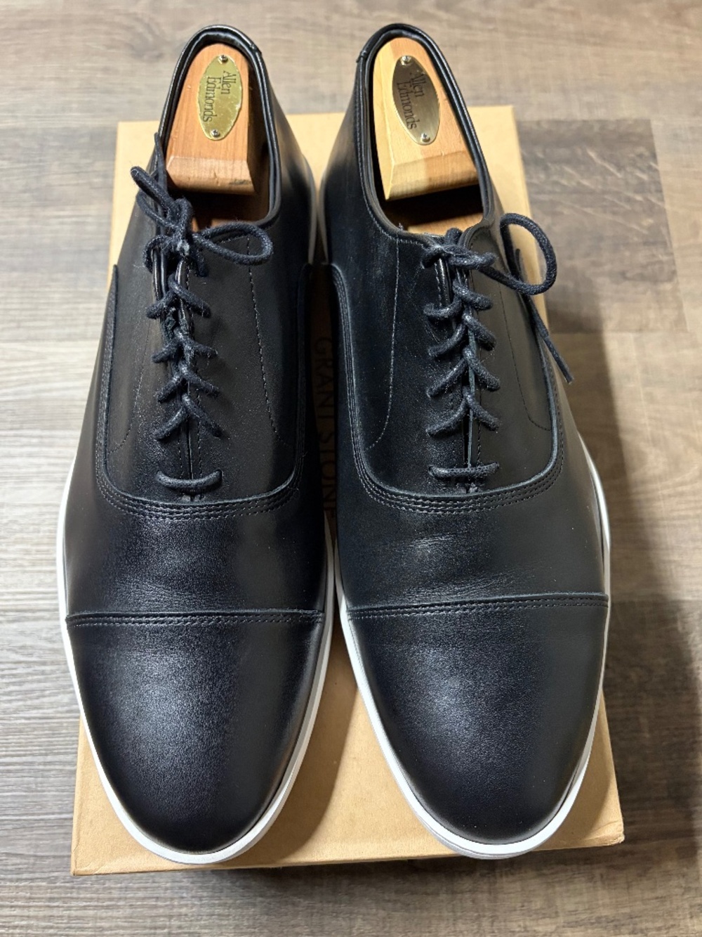 Allen Edmonds Park Ave 2.0 Dress Sneaker Black Leather 11.5 E Wide